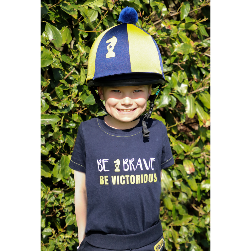 Little Knight Be Brave T-Shirt - Navy/Yellow-2